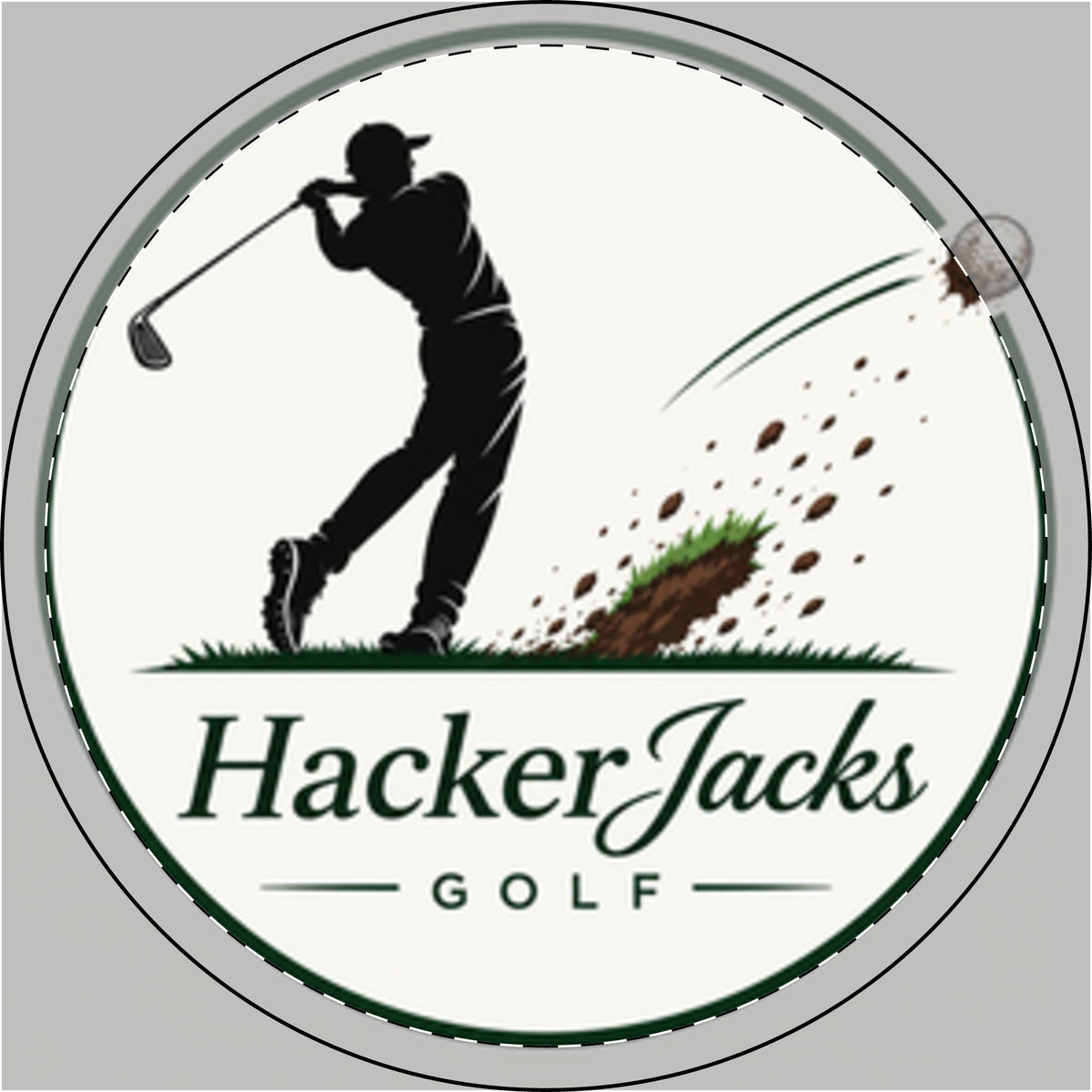 Hacker Jacks Golf Ball Marker — Engraved Golf Marker with Golfer Silhouette
