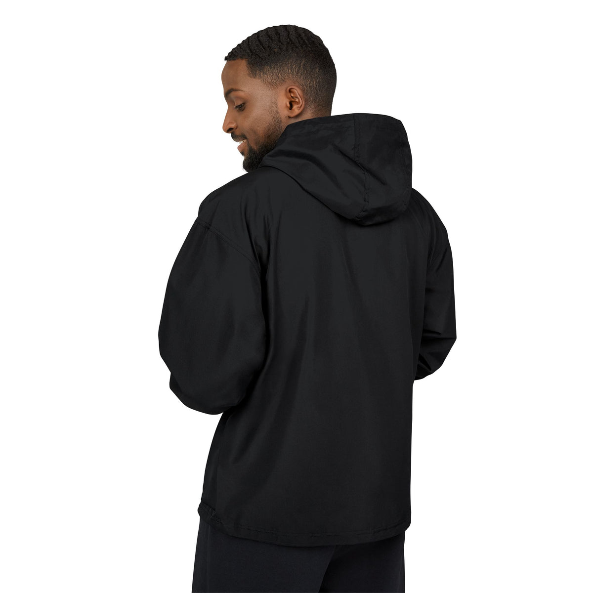 Champion Packable Anorak Jacket — Distressed Logo Chest Pocket