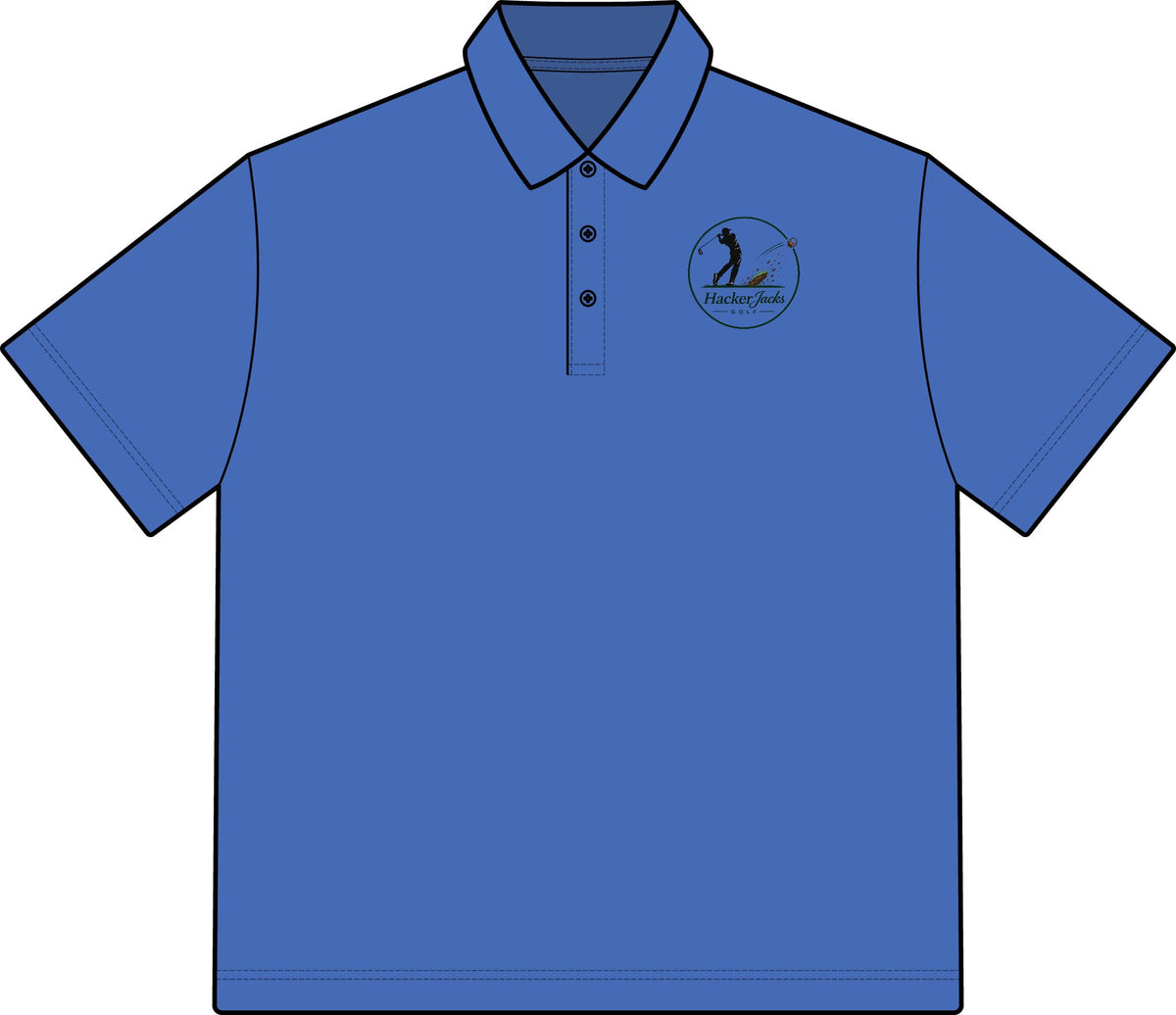 Men's Polo Shirt with Small Left Chest Shark Logo — Casual Nautical Work Polo
