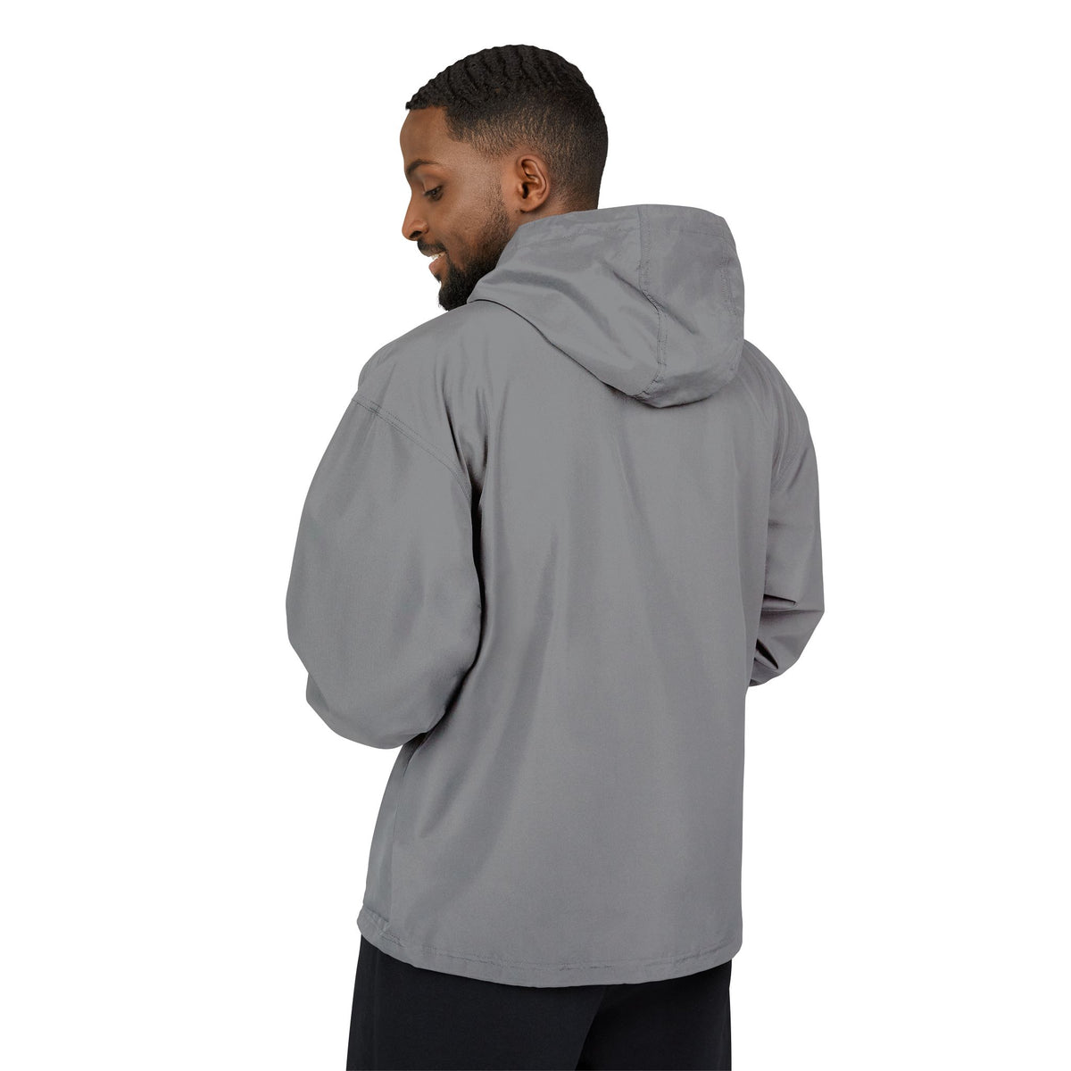 Champion Packable Anorak Jacket — Distressed Logo Chest Pocket