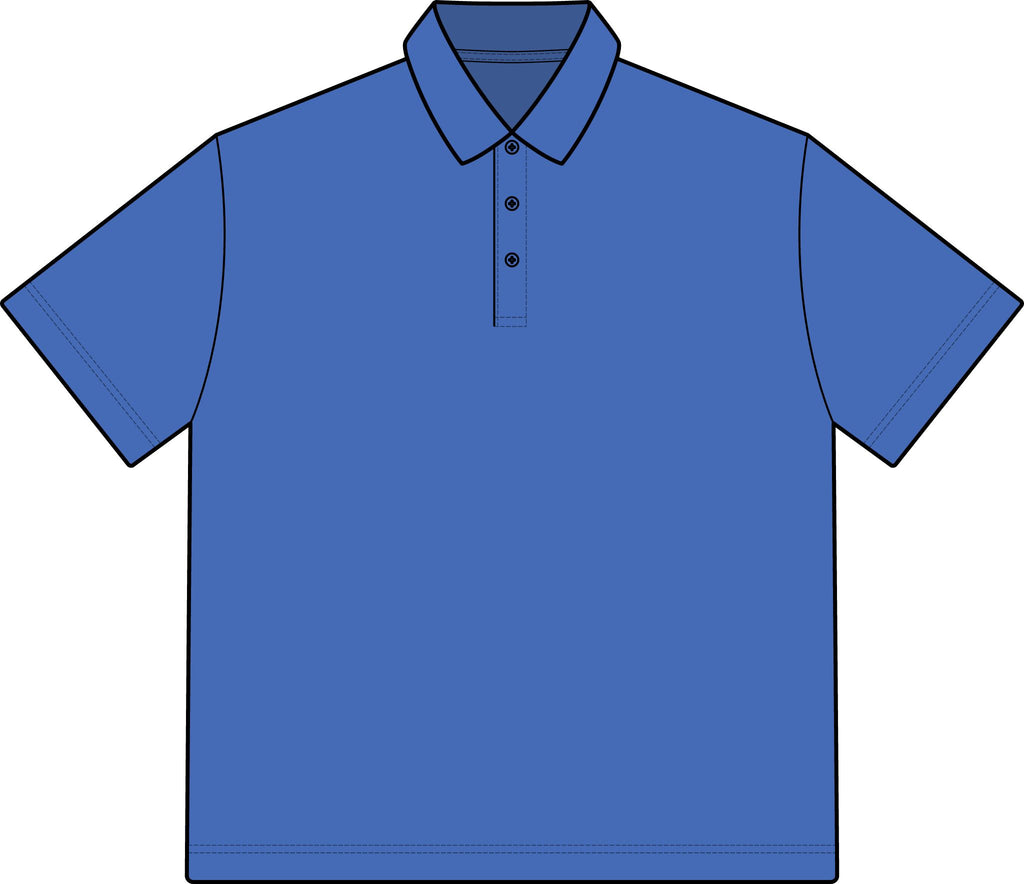 Men's Polo Shirt with Small Left Chest Shark Logo — Casual Nautical Work Polo