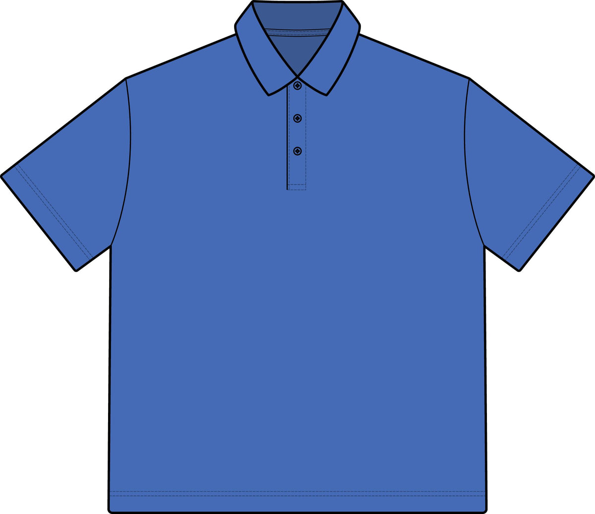 Men's Polo Shirt with Small Left Chest Shark Logo — Casual Nautical Work Polo