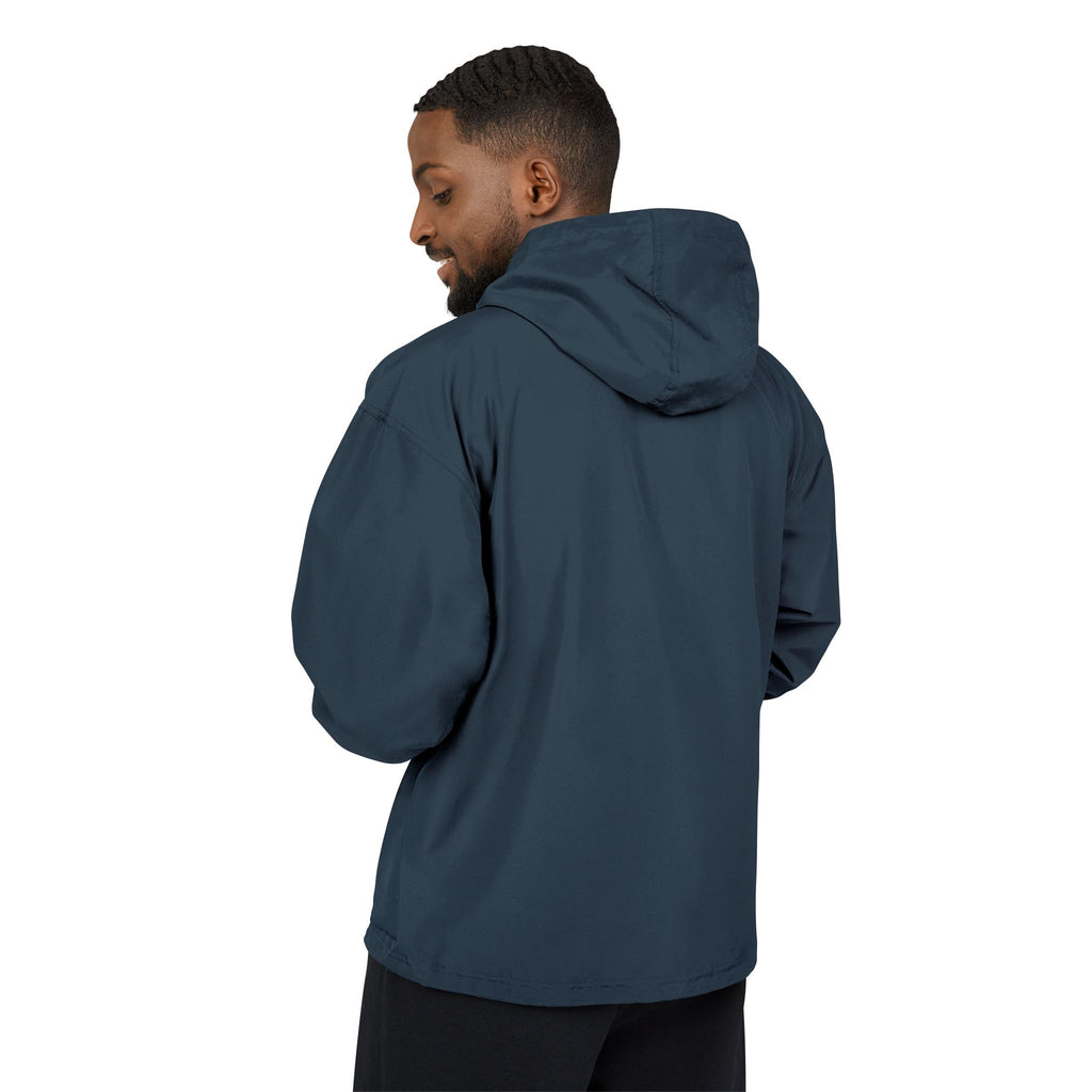 Champion Packable Anorak Jacket — Distressed Logo Chest Pocket