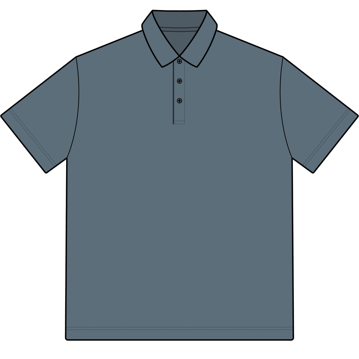 Men’s Stretch Heather Polo - Subtle Left Chest Logo, Performance Golf & Work Shirt