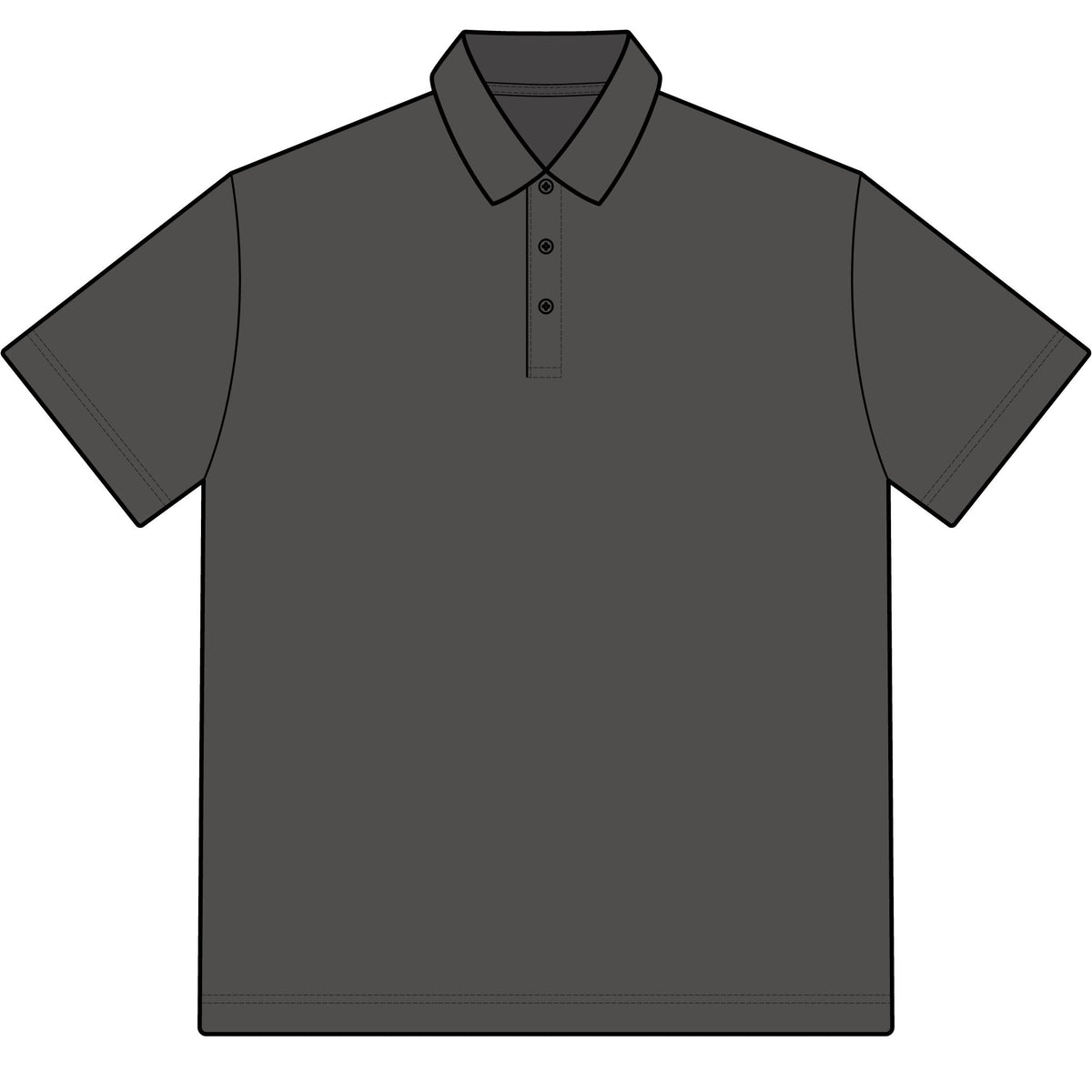 Men’s Stretch Heather Polo - Subtle Left Chest Logo, Performance Golf & Work Shirt