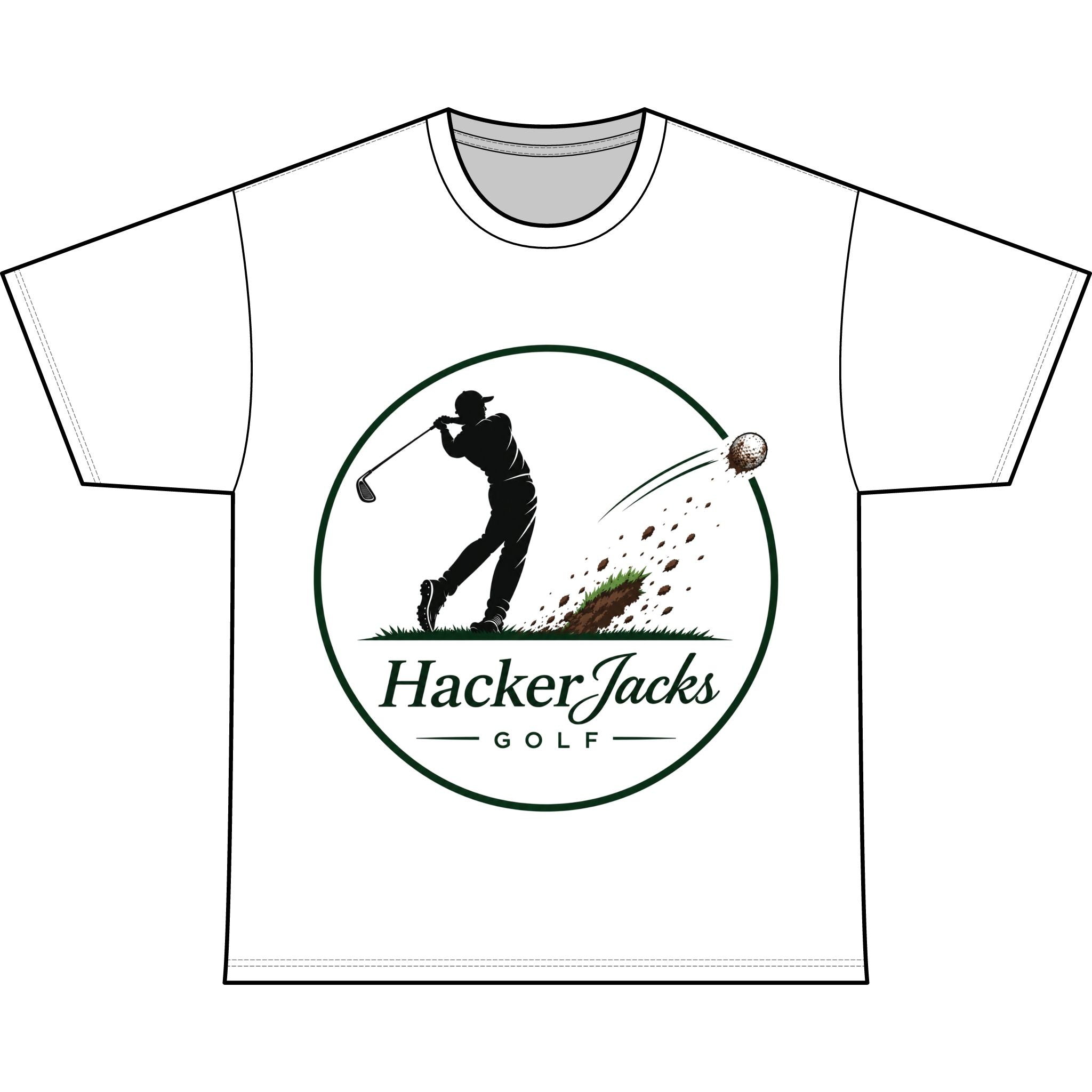 HackerJacks Golf Tee — Men's Golf Shirt with Swing Logo