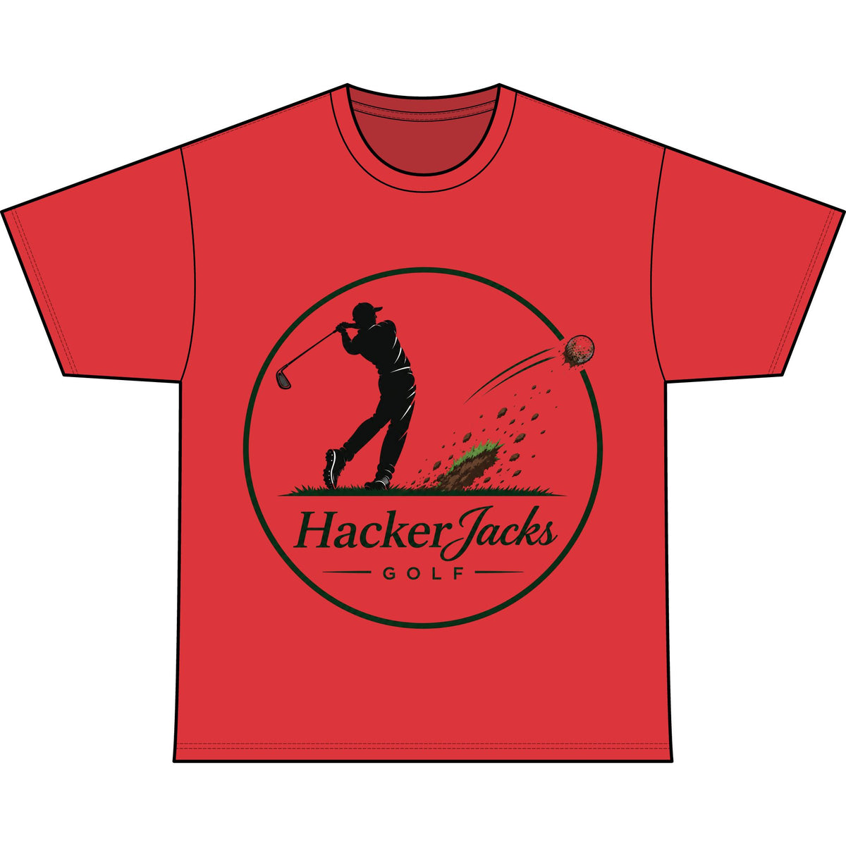 HackerJacks Golf Tee — Men's Golf Shirt with Swing Logo