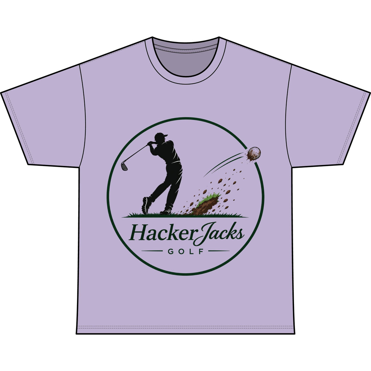 HackerJacks Golf Tee — Men's Golf Shirt with Swing Logo
