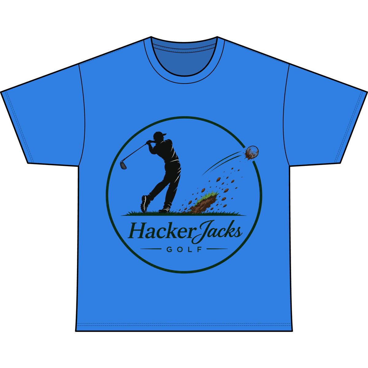 HackerJacks Golf Tee — Men's Golf Shirt with Swing Logo