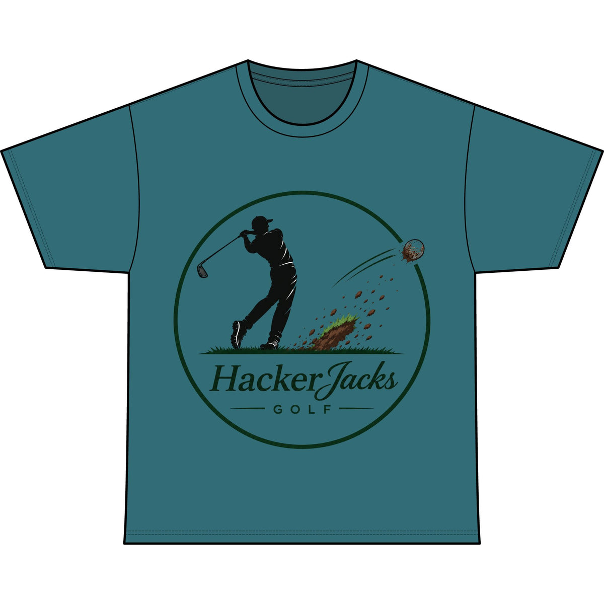 HackerJacks Golf Tee — Men's Golf Shirt with Swing Logo