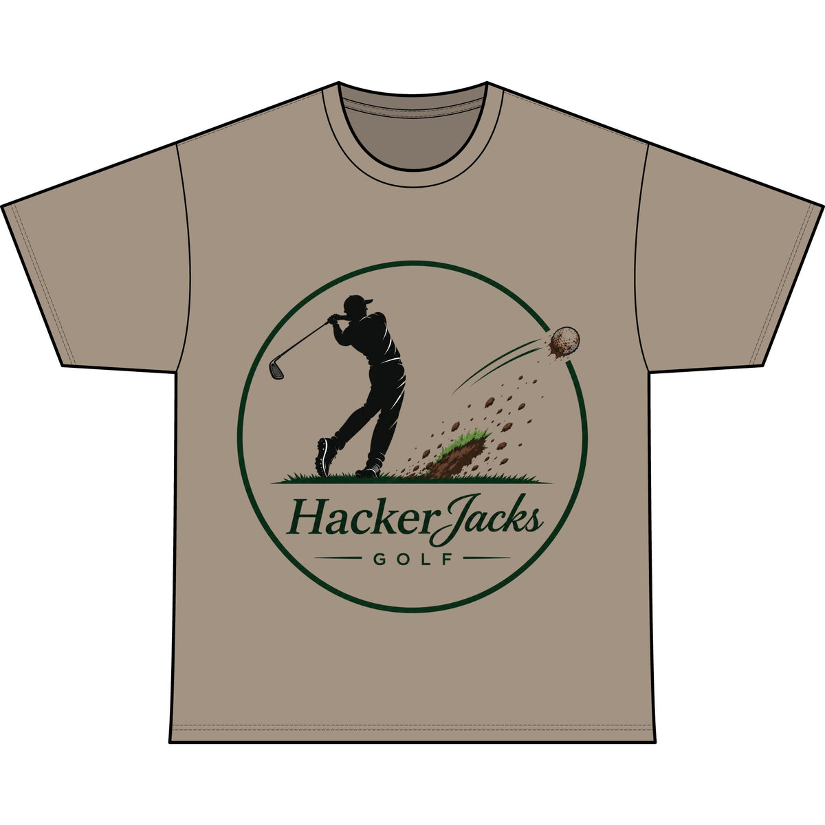 HackerJacks Golf Tee — Men's Golf Shirt with Swing Logo