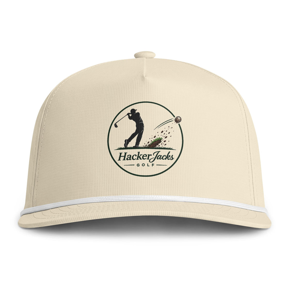Sunwashed Rope Cap – Hacker Jacks Golf Vintage Logo Hat