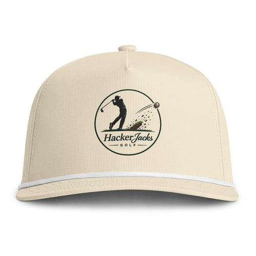 Copy of Sunwashed Rope Cap – Hacker Jacks Golf Vintage Logo Hat