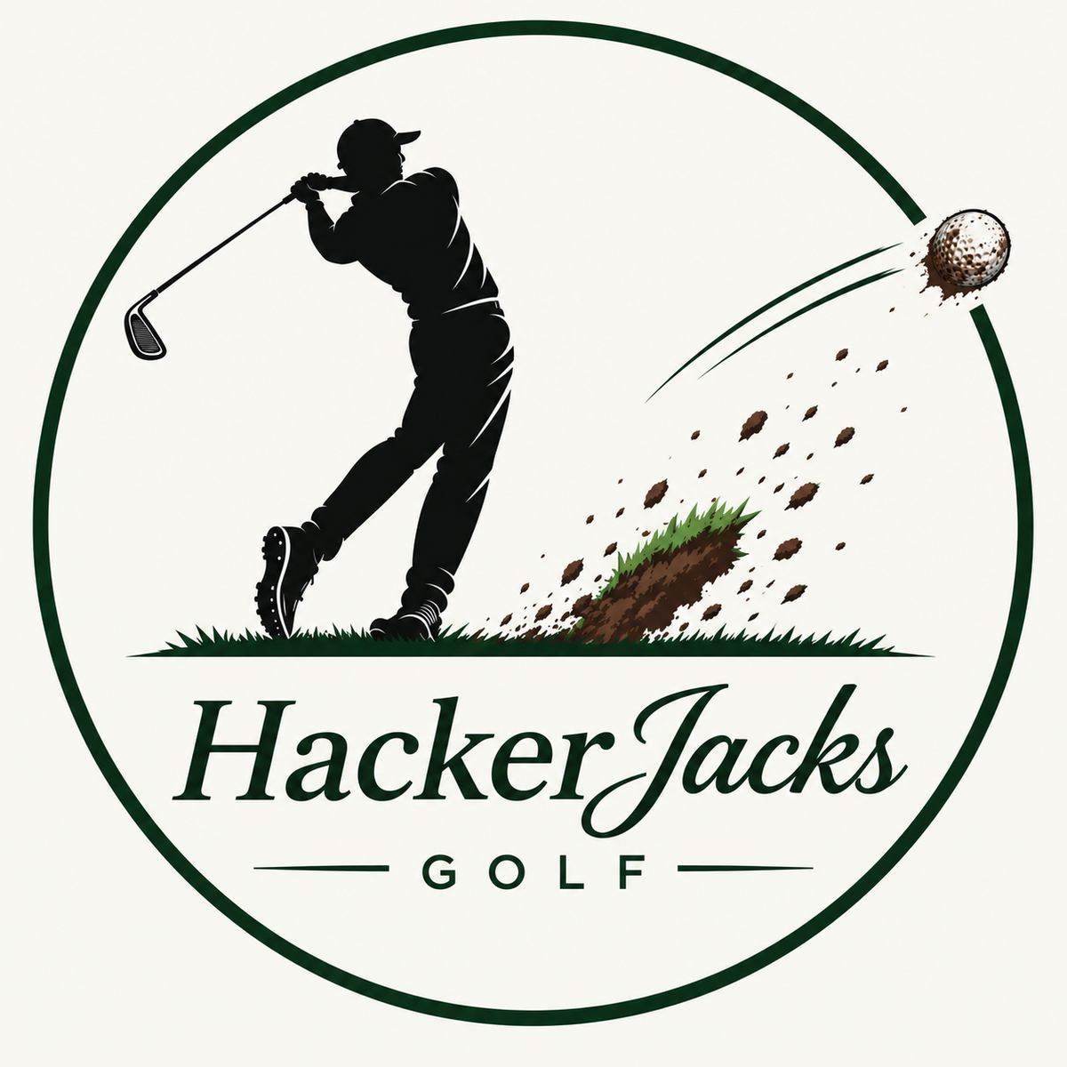 Golf Towel — HackerJacks Golf Logo Towel with Clip (Golfing Gift)