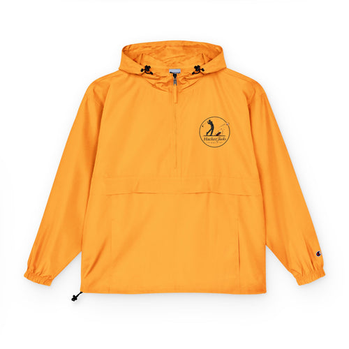 Champion Packable Anorak Jacket — Distressed Logo Chest Pocket