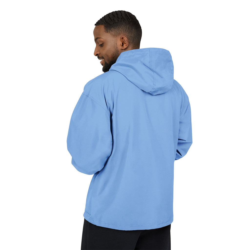 Champion Packable Anorak Jacket — Distressed Logo Chest Pocket