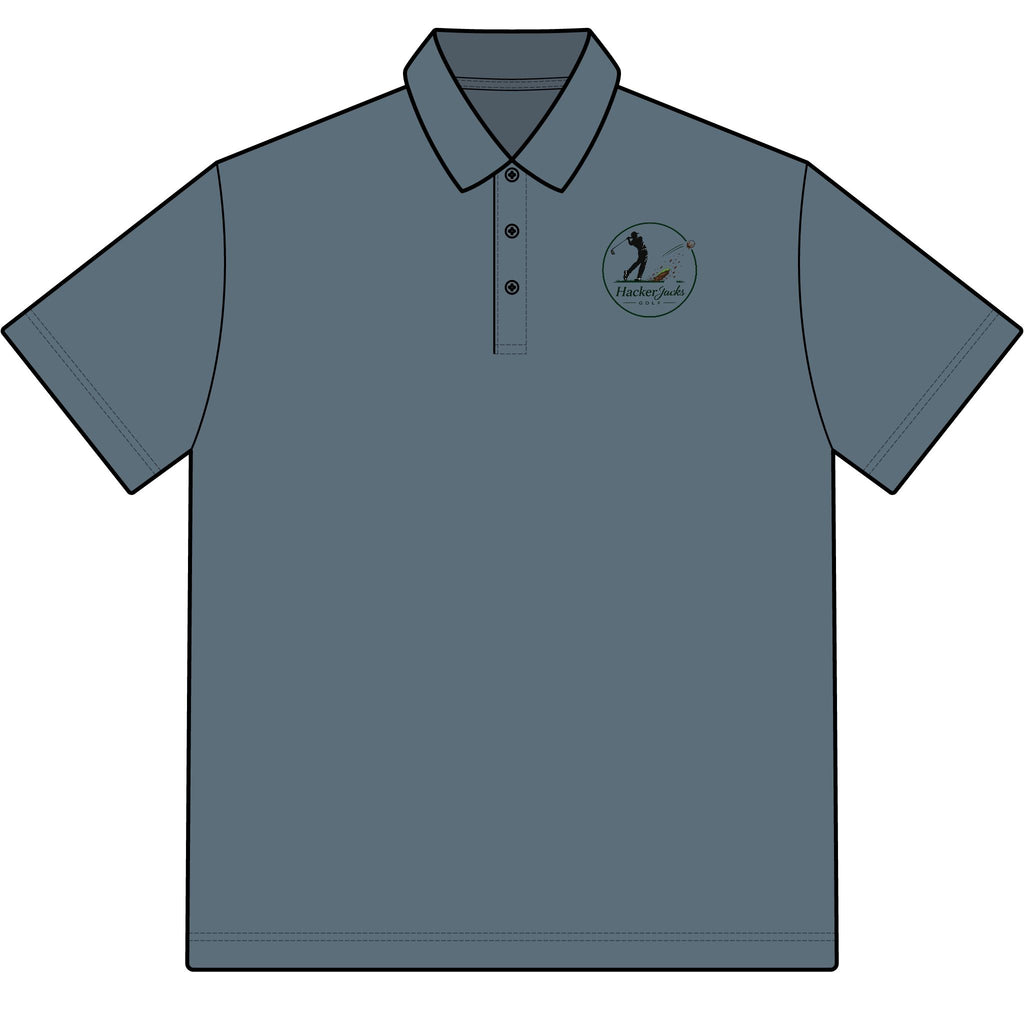 Men’s Stretch Heather Polo - Subtle Left Chest Logo, Performance Golf & Work Shirt