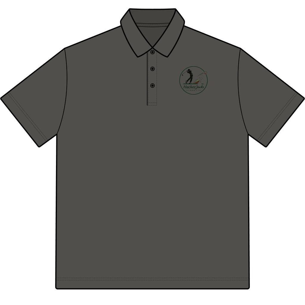 Men’s Stretch Heather Polo - Subtle Left Chest Logo, Performance Golf & Work Shirt