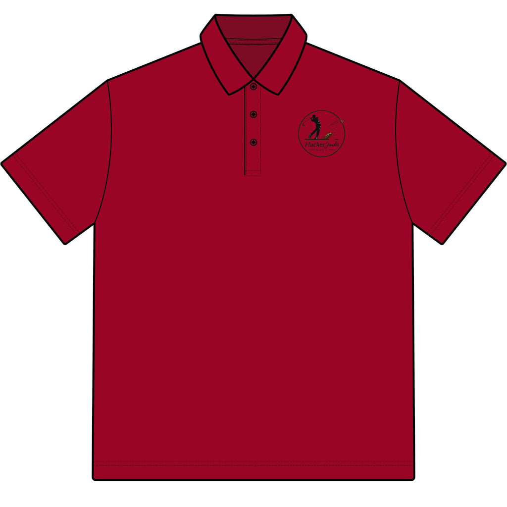 Men’s Stretch Heather Polo - Subtle Left Chest Logo, Performance Golf & Work Shirt