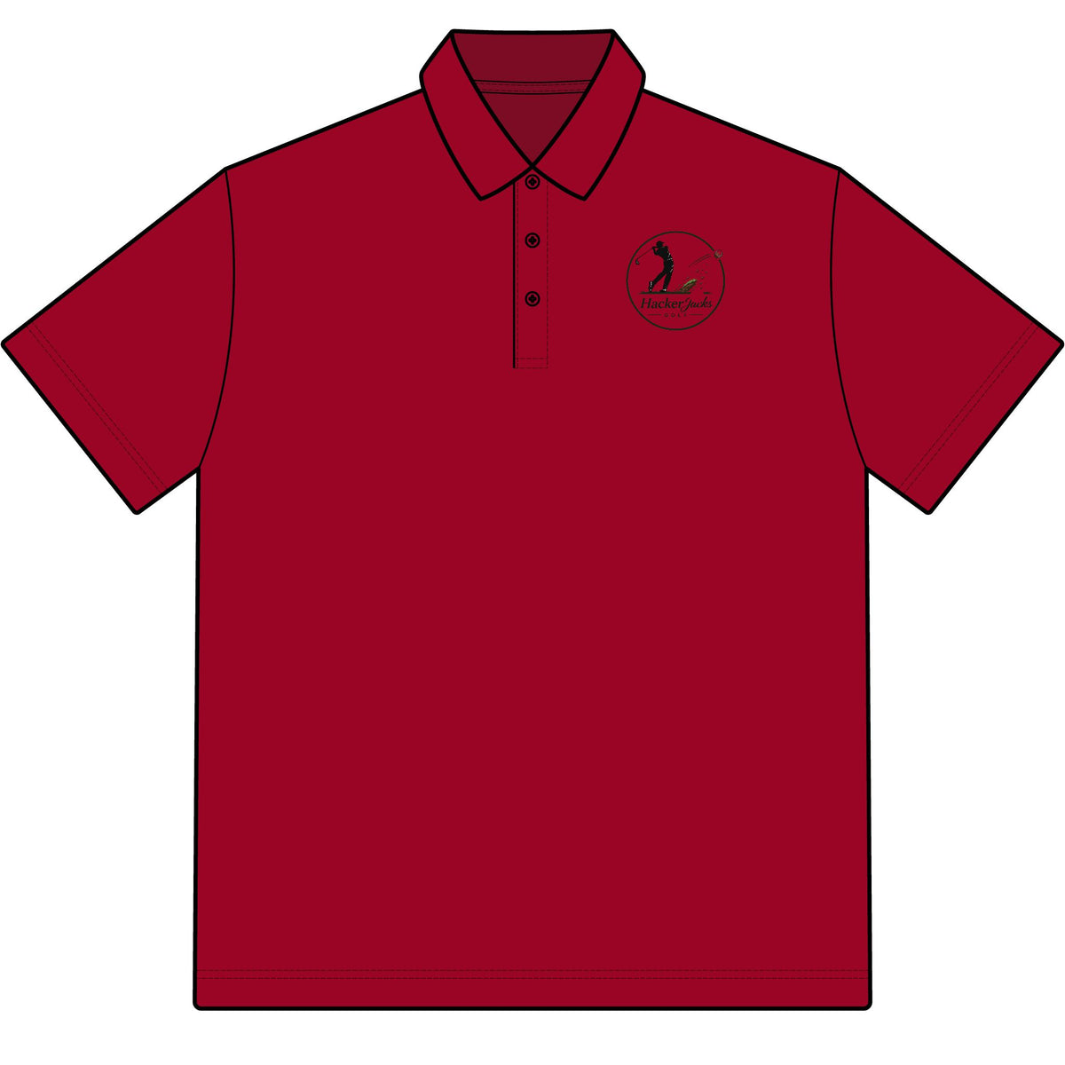 Men’s Stretch Heather Polo - Subtle Left Chest Logo, Performance Golf & Work Shirt